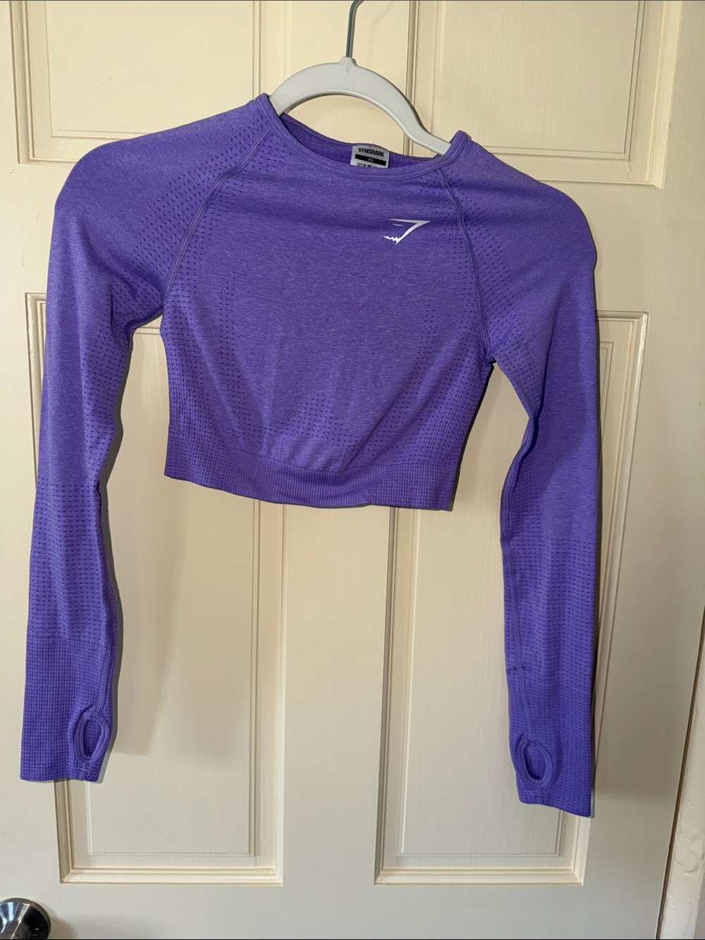 Gymshark Purple Seamless Long-Sleeve Crop Top